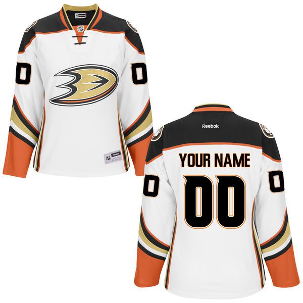 Reebok Anaheim Ducks NHL Womens Custom Premier NHL Jersey - White